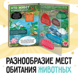 Энциклопедия с прозрачными страницами «Жизнь на земле. Животные и где они обитают», 30 стр.