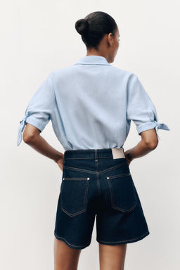 Z1975 MOM-FIT HIGH-WAIST SHORTS - Zara фото 5