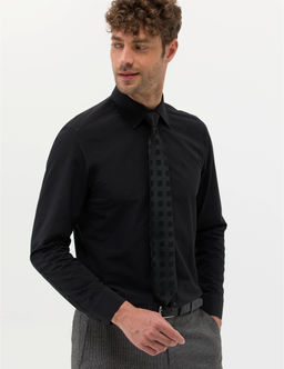 Siyah Slim Fit Uzun Kollu Basic G_mlek - Pierre cardin фото 2