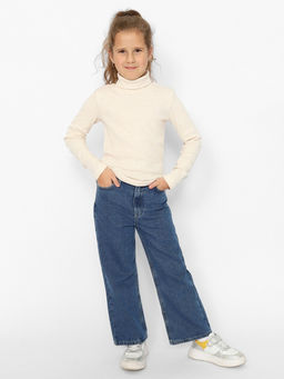 CRB wear/CWJG 63714-13-390 Водолазка для девочки,бежевый меланж/Ex.Cherubino  фото 3