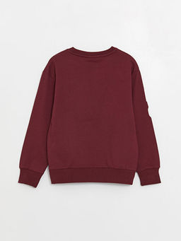 Rahat Kal?p Bisiklet Yaka Bask?l? Erkek ?ocuk Sweatshirt - Waikiki фото 2