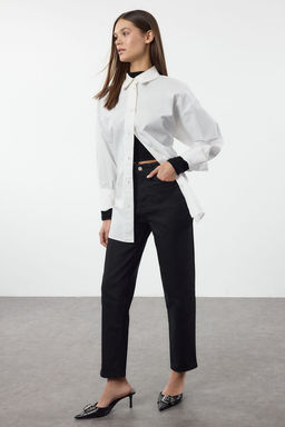 Siyah Yuksek Bel Comfort Mom Jeans TWOAW25JE00371