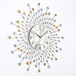 Часы настенные интерьерные «Оцьери», серия: Ажур, бесшумные, плавный ход, d=59 см, циферблат d=22 см, от батарейки 1хАА