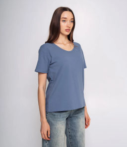 Футболка #ОКТ075005, индиго
