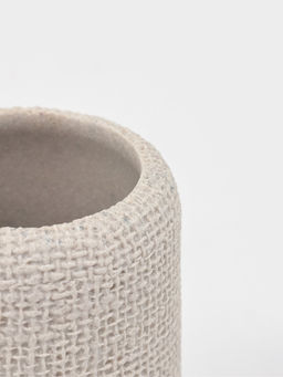 Набор для ванной «Плетение», 2 предмета, дозатор для мыла, стакан, бежевый