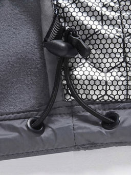 Куртка мужская гибридная стёганая с капюшоном с графеновой подкладкой темно-серого цвета 9621_1TC