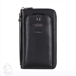 Клатч мужской кожаный 20930 black Pratero