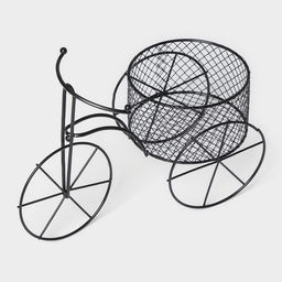 Подставка для цветов Доляна «Велосипед», d=8 см, 18×10×13 см, чёрная