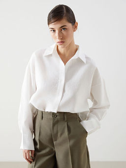 ?izgili Oversize Poplin Kad?n G?mlek