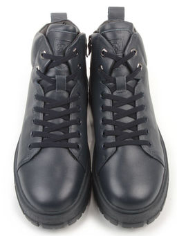 05-AW1010-2M DK. BLUE Ботинки зимние мужские (натуральная кожа, натуральный мех)