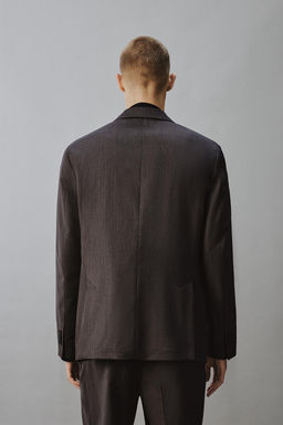 BLAZER CRUZADA TRAJE ESPIGA / Marr?n - Zara фото 3