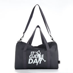 Сумка спортивная на молнии TEXTURA, с подкладкой, с длинным ремнём, маленький размер, серая