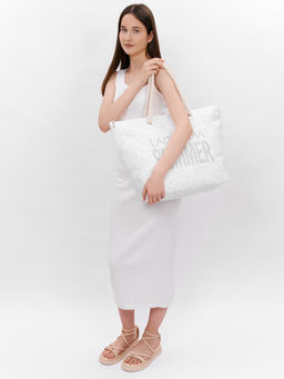 LACCOMA сумка HF19102-1-белый рафия целлюлозная  фото 4