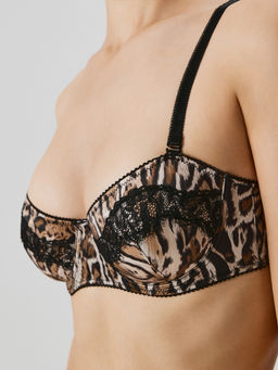 Infinity / Бюстгальтер с мягкой чашкой жен. Matello темно-коричневый принт