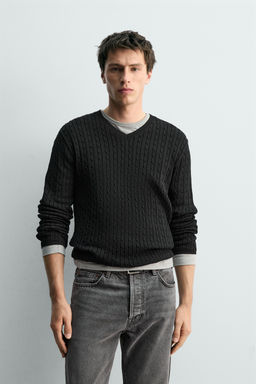 CABLE KNIT STRUCTURED JUMPER - Zara фото 10