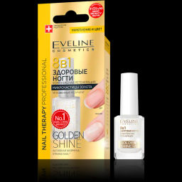 Eveline "Nail Therapy PROF" 8 в 1: Golden Shine Nail Здоровые ногти Комплекс. регенерация (12ml). 3