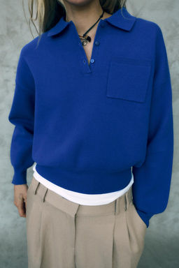 POLO NECK SWEATER WITH POCKET - Zara фото 9