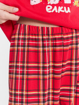 Пижама для девочек красная с принтом - Mark formelle фото 6