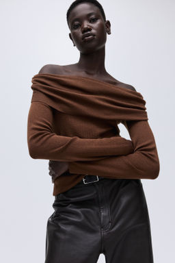 Jersey off-the-shoulder - H&m фото 4
