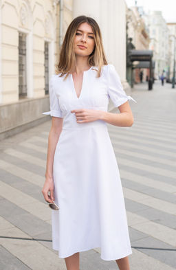 Романтичное платье белый