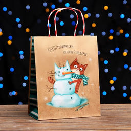 Пакет подарочный КОТОстрофически классный подарок 18 х 22,3 х 10 см