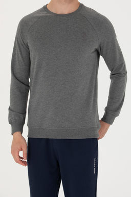 U. S. Polo Assn / Мужской базовый свитшот антрацитовый меланж - U.s. polo assn фото 18