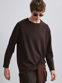 Bisiklet Yaka Erkek Sweatshirt