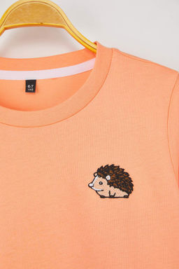 Turuncu-Yesil-Siyah 100%Pamuk 3lu Animal Bask? Regular Orme Unisex T-Shirt TKDAW26TS00009 - Trendyolmilla фото 4