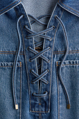 Camisa denim con detalle de cord?n - H&m фото 2