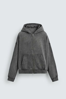 WASHED ZIP HOODIE - Zara фото 8