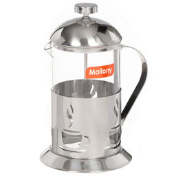 Чайник/кофейник (кофе-пресс) стеклянный в корп из нерж ст, 800 мл, ALITO, тм Mallony арт.950151  фото 4