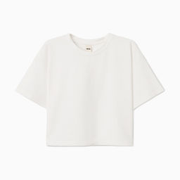 Футболка укороченная женская MINAKU OVERSIZE FIT, экрю, размер 50