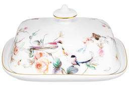 Масленка 16*12,5*8 см Певчие птички NEW BONE CHINA, фарфор