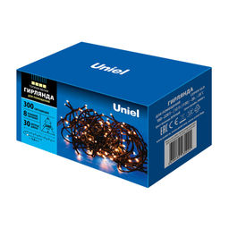 ULD-S3000-300/DGA WARM WHITE IP20 Гирлянда светодиодная, 30м. 300 светодиодов. Теплый белый свет. Провод зеленый. ТМ Uniel - Volpe фото 10