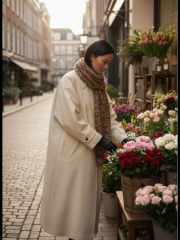 Большой, мягкий, тонкий и очень нежный двусторонний палантин с рисунком - Tantino фото 21