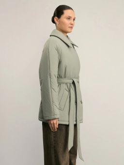 Куртка стеганая с поясом / Zarina  фото 4