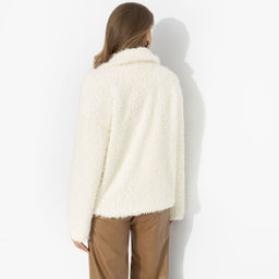 Розыгрыш. Полупальто на подкладе, Слишком заметна (белый шоколад, oversize, 50-56, нью)