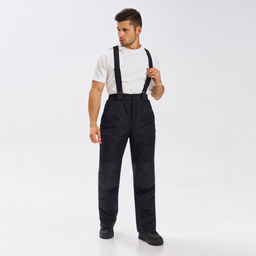 Полукомбинезон мужской зима М-302/1 Чёрный - Rodos фото 13