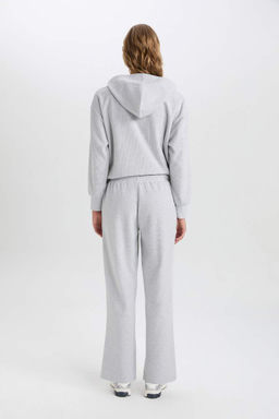 Широкие брюки Широкие брюки Широкая талия Базовые брюки с эластичной шнуровкой и прямыми карманами - Defacto фото 7