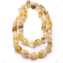 Бусы из камня Цитрин энергетика солнца, привлекает богатство