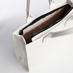 Сумка женская тоут TEXTURA на молнии, 33×9×23 см, белая