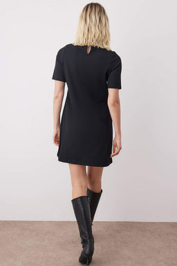 Siyah Tokal? Truvakar Kol K?sa/Mini Orme Elbise TWOAW26EL00168 - Trendyolmilla фото 4