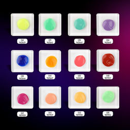 Гель лак для ногтей, неоновый, трехфазный, 8 мл, LED/UV, оранжевый (44)