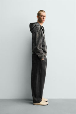 PANTAL?N JOGGER BALLOON FIT LAVADO / Antracita oscuro - Zara фото 14