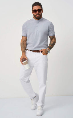 Поло Fine Joyce F511-07-104 серый хлопок с нейлоном  фото 4