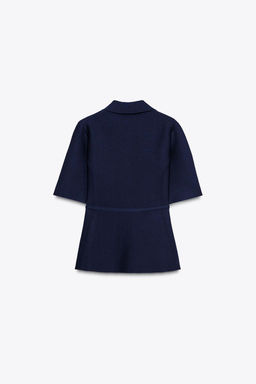 PLAIN KNIT BELTED JACKET - Zara фото 6