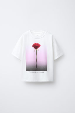 FLORAL PHOTOGRAPHIC T-SHIRT
