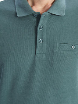 Polo Yaka Uzun Kollu Erkek Sweatshirt