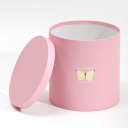 Набор круглых подарочных коробок 5 в 1 Бабочки, 23 23 25 15 15 15 см - Дарите счастье фото 23