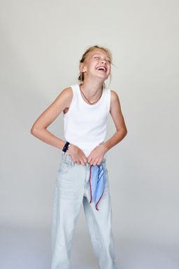 JEANS WIDE LEG / Azul claro